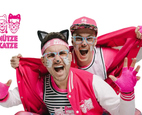 Das Mütze Katze DJ-Team buchen - live – Künstlervermittlung durch die MH Eventagentur im Emsland und bundesweit für 90er/2000er-Partys