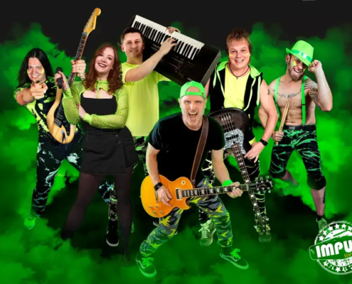 Die Gala- und Cover-Band Impuls live auf der Bühne – vermittelt durch die MH-Eventagentur im Emsland und bundesweit.