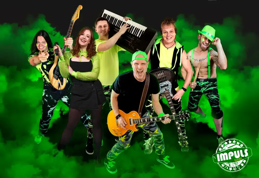 Die Gala- und Cover-Band Impuls live auf der Bühne – vermittelt durch die MH-Eventagentur im Emsland und bundesweit.